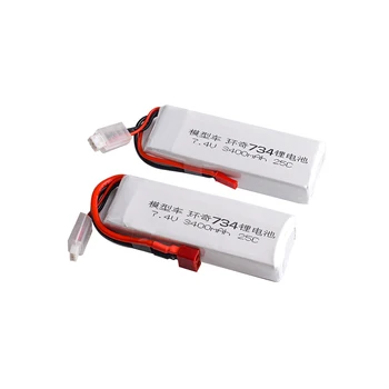 1stk Batteri 7.4 V 3400 MAH 25C 2 S li-po pi (T/Jst/5500) 9835