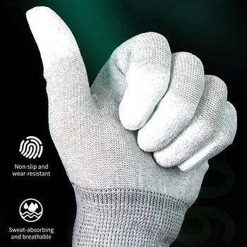 1 Par ESD-Sikre Handsker Anti-statisk, Anti-Slip PU Coated Finger Handsker for Elektronisk Reparation Værktøjer