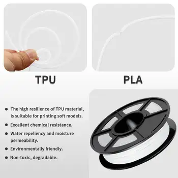 TPU Fleksibel 3D-Printer Filament Hurtig Levering 0,5 KG 1.75 mm Blød giftfri plast glødetråd til Sko Toy Telefonen Tilfælde Udskrivning