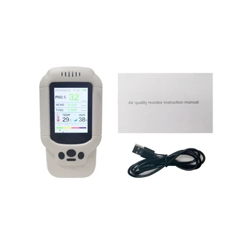 Bærbare Formaldehyd Meter PM 2.5 luftkvalitet Overvåge Temperatur og Luftfugtighed Analysatorer USB-Port Detektor Multi-Gas Detektor 992