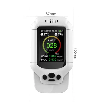 Bærbare Formaldehyd Meter PM 2.5 luftkvalitet Overvåge Temperatur og Luftfugtighed Analysatorer USB-Port Detektor Multi-Gas Detektor