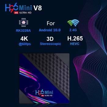 H96 Mini V8 RK3228A 8GB 16GB Smart TV-Boksen Understøtter 1080p Wifi 4K BT til Youtube Media Player