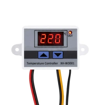 2stk 220V Digital LED Temperatur Controller 10A XH-W3001 Termostat Kontrol Skifte Probe