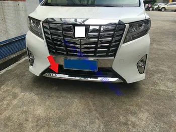 For 2016-2018 Toyota luxuriousness Udgave Alphard ABS Chrome Front Kofanger Skid Protector Guard Plade trim strip