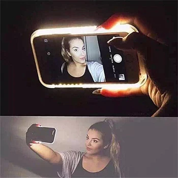 Selfie Lys Mobiltelefon case for iphone 6 6s 7 8 plus til iphone XS Antal XR XS med Lys, Flash Luksus For iPhone 6 6S 7 8 X10 Dække
